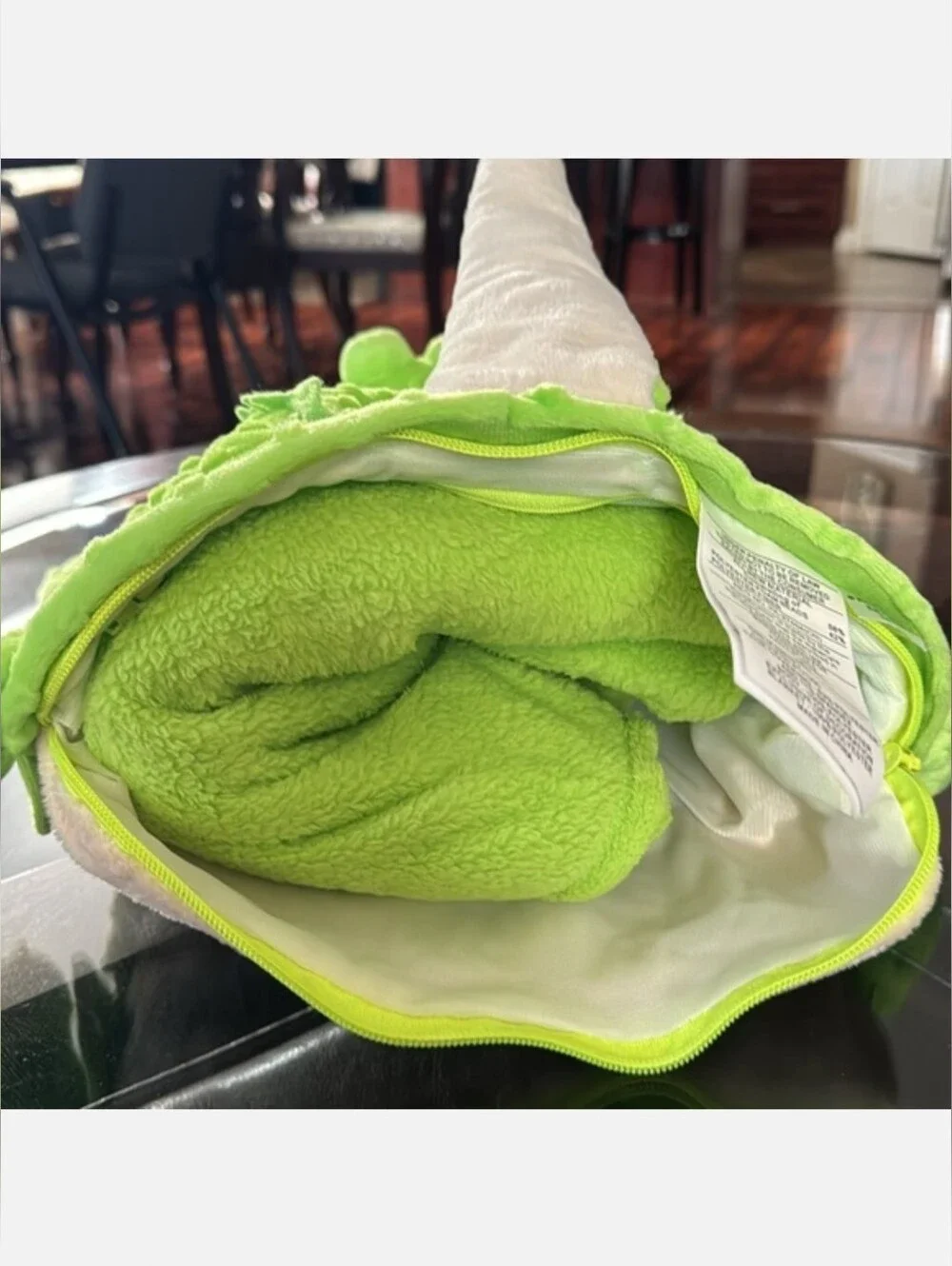 Zoobie Pets Green Plush Alligator Reptile Stuffed Animal & Blanket In 1